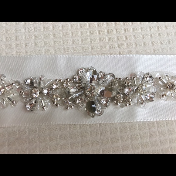 Beautiful beaded and crystals sash main image 4