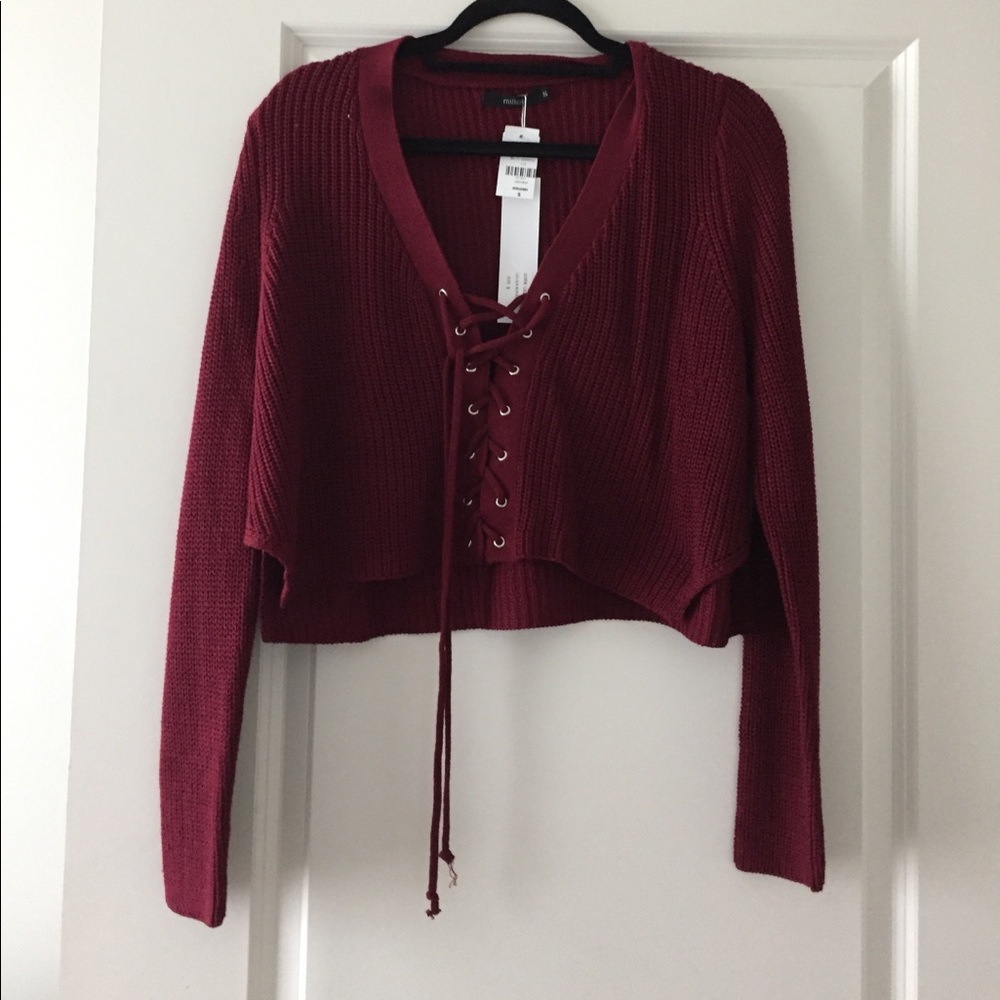 LF maroon sweater