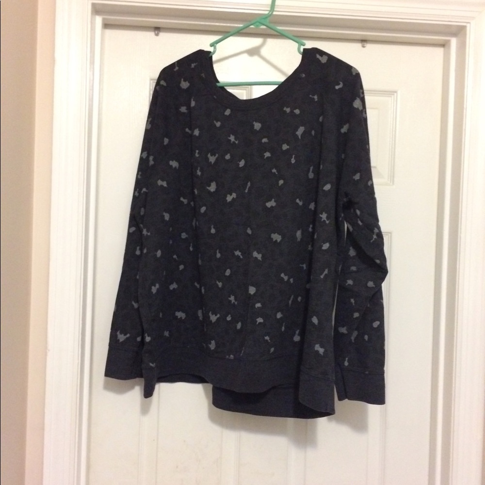 Grey Cheetah Print Sweatshirt