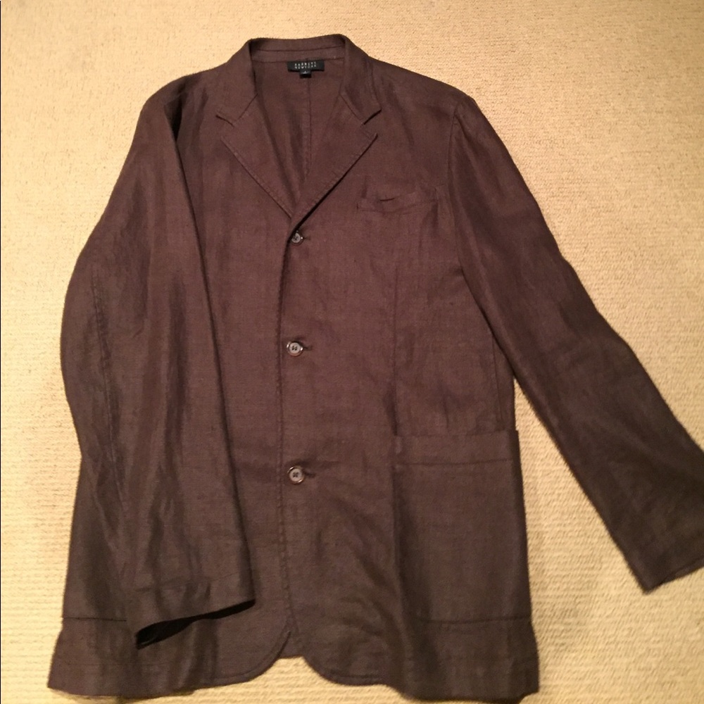 Brown linen blazer