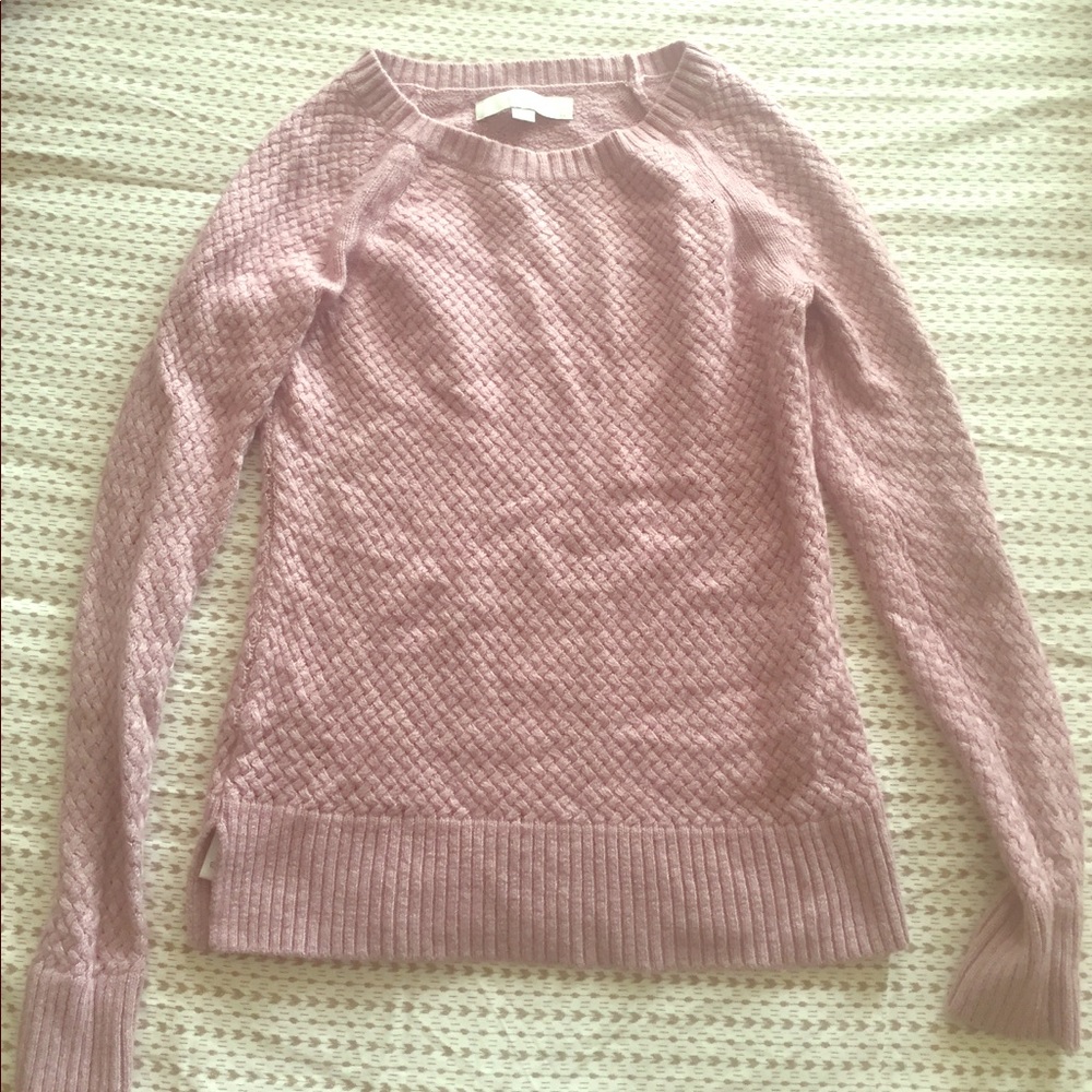 Pink knitted sweater