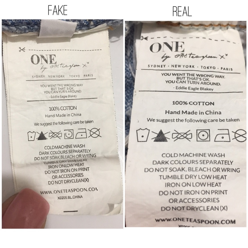 ONE TEASPOON SHORTS: FAKE VS REAL - Picture 6 of 8