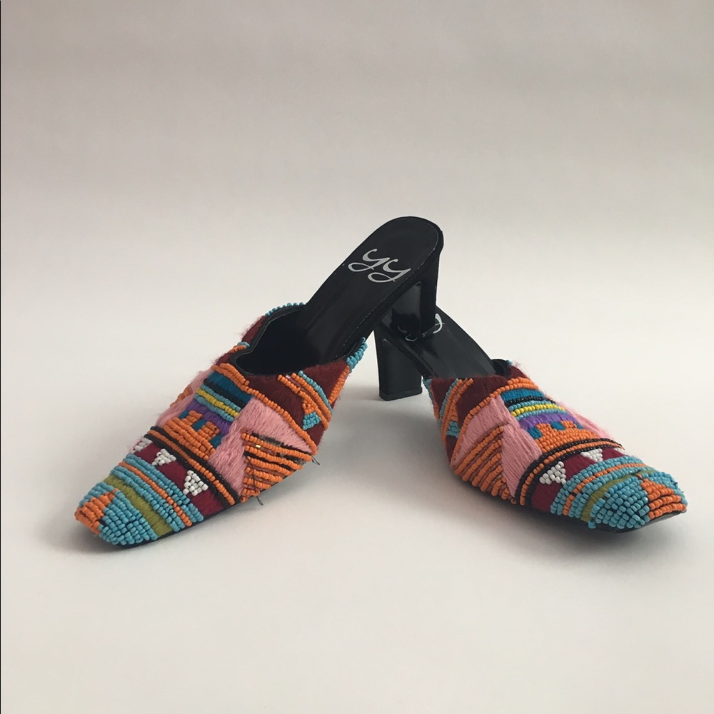 Hand beaded YY Shoes