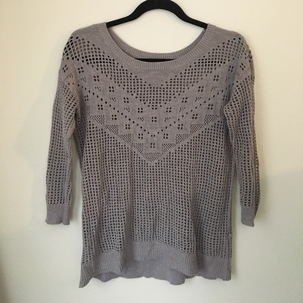 3/4 Sleeve Tan Sweater