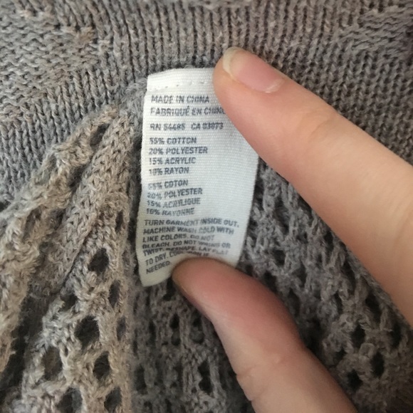 3/4 Sleeve Tan Sweater - Picture 3 of 3