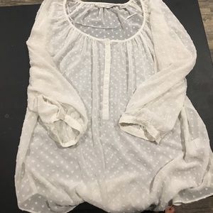 Lauren Conrad size medium sheer cream blouse