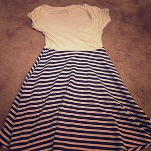 Modcloth black and cream dress