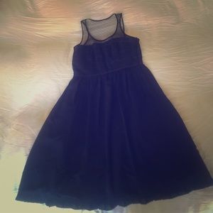 Navy blue summer dress.