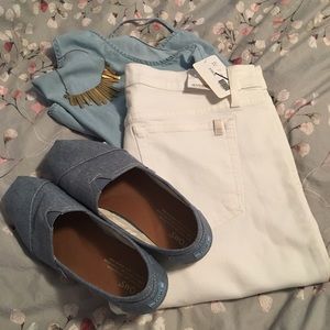 Joe's Jeans white denim jeans.