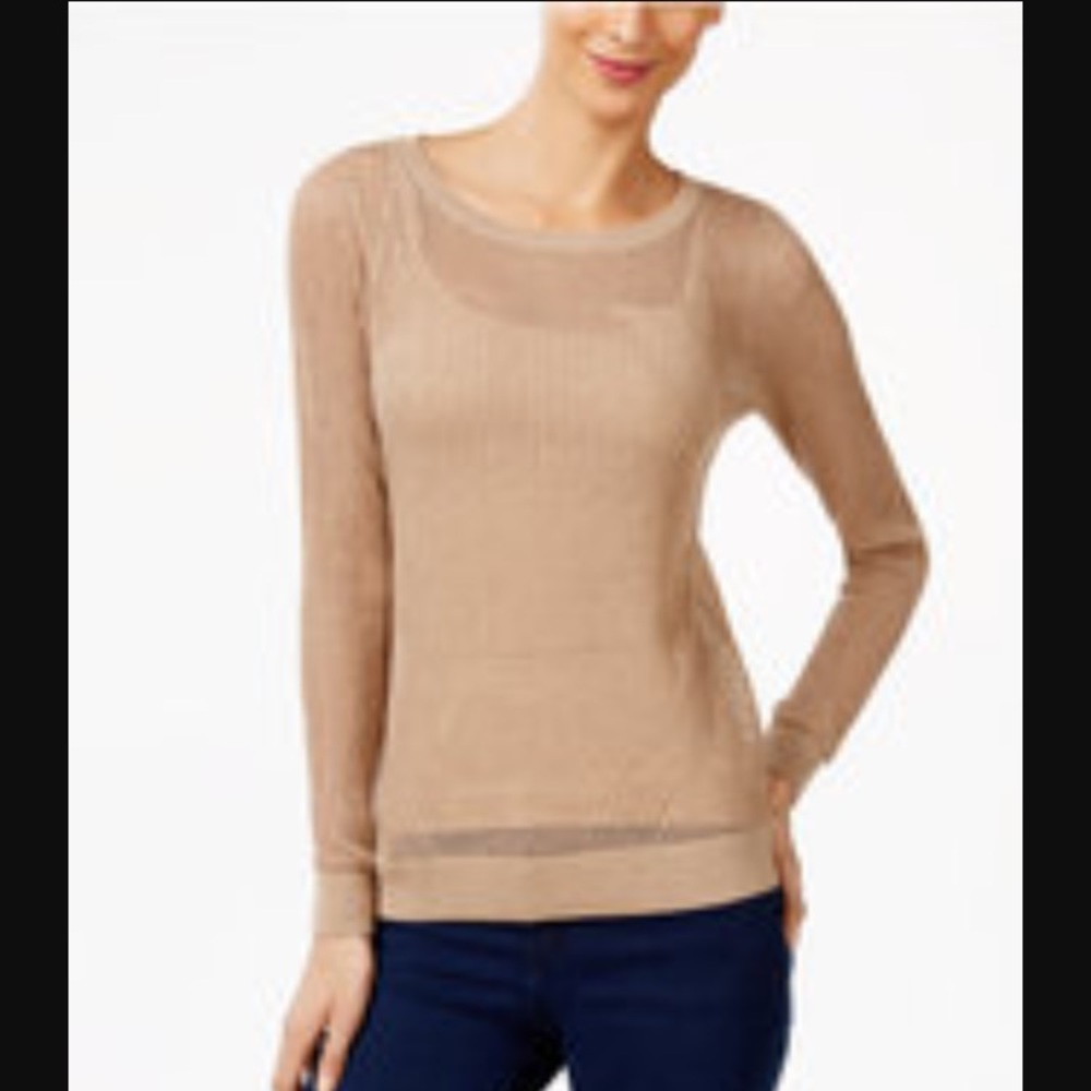 Michael Kors gold knit sweater