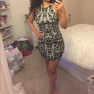 B&W Floral design dress