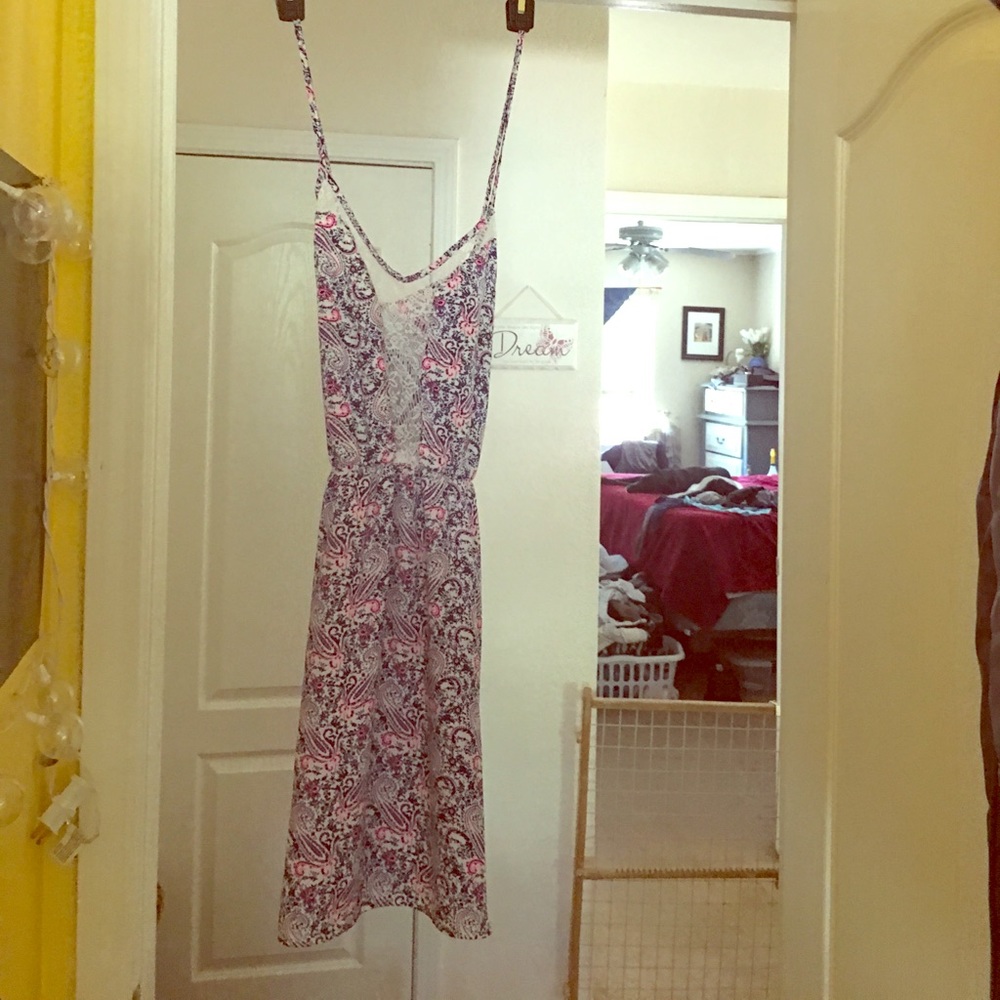 Paisley, cross back, dress