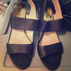 Michael Kors black leather heels