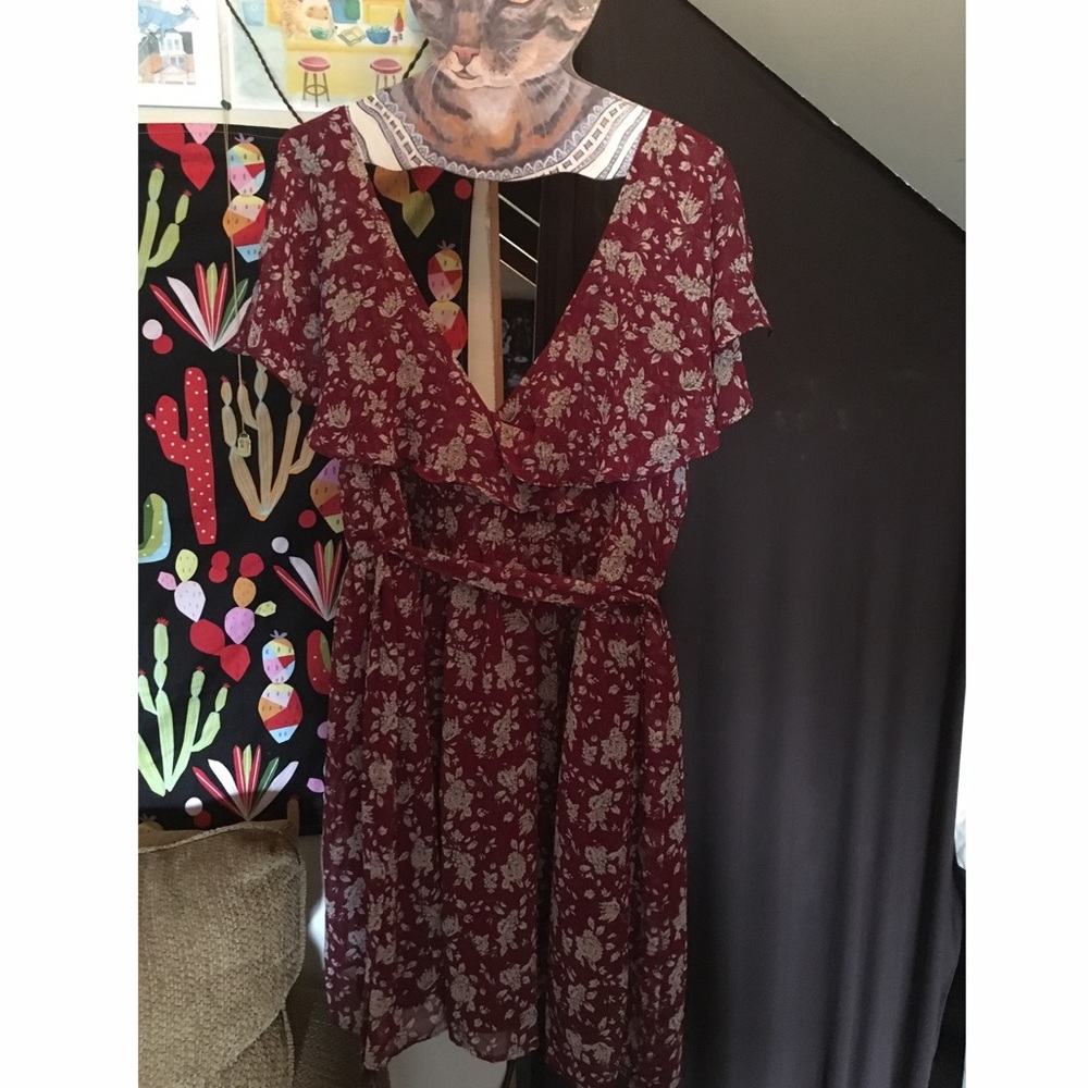 Flowy Floral Chiffon Dress