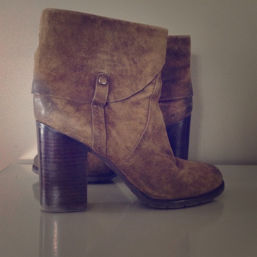 Suede Ankle Olive Green Boots