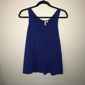 Blue Chiffon Style Tank
