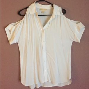 Michael Kors cold shoulder blouse