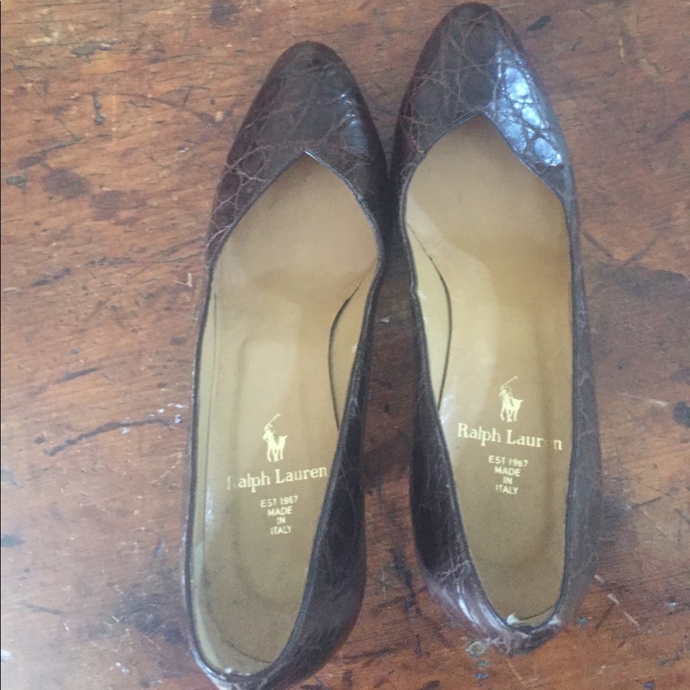 Ralph Lauren alligator high heels!