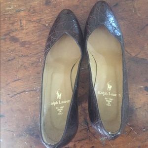 Ralph Lauren alligator high heels!