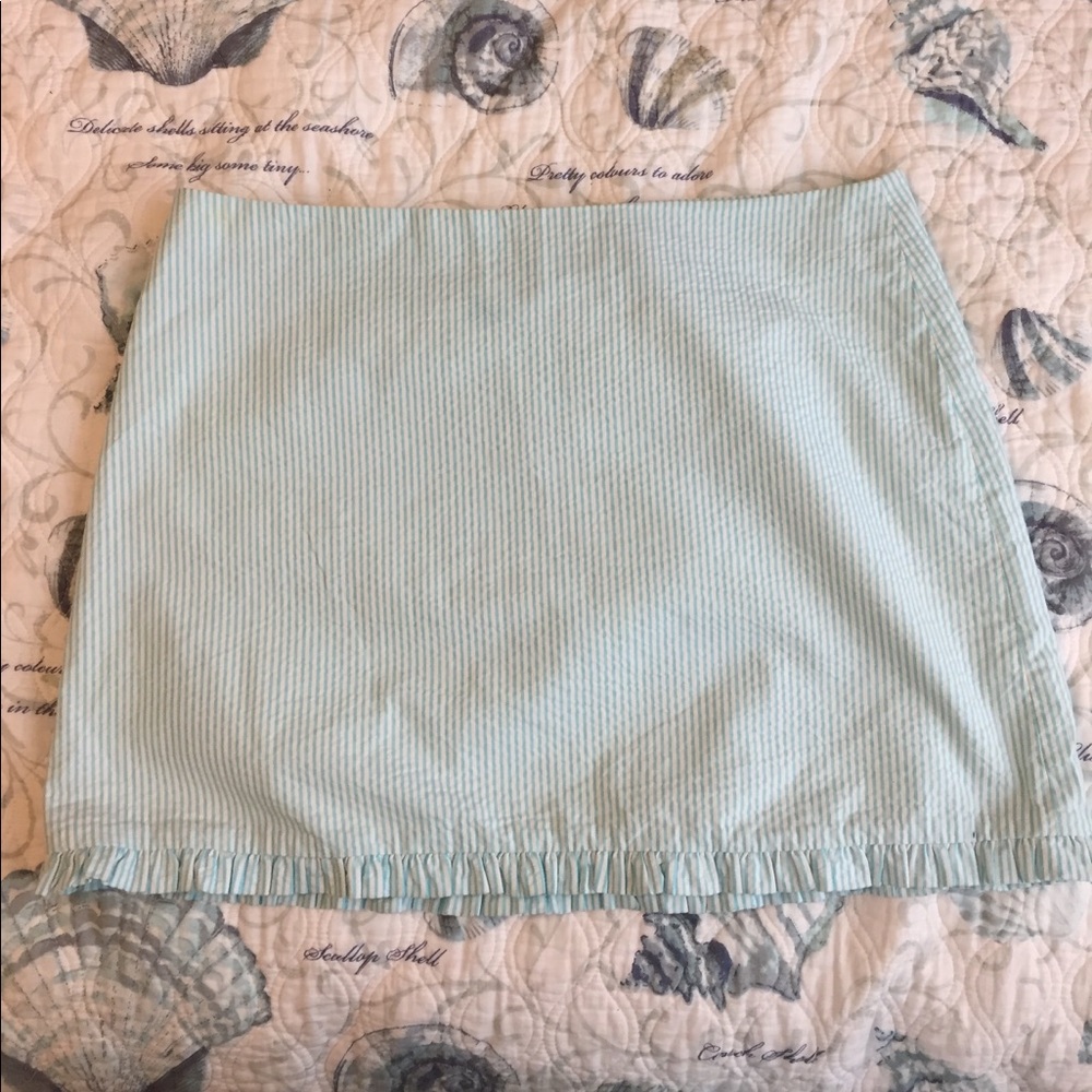 Lilly Pulitzer seersucker mini skirt