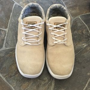 Vans Creme Suede Shoes