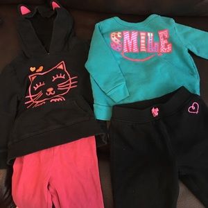 18 month Sweatsuit sweater sweat pant set lot