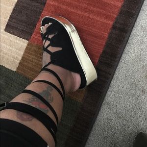 SOLD DO NOT BUY. platform lace up sandals