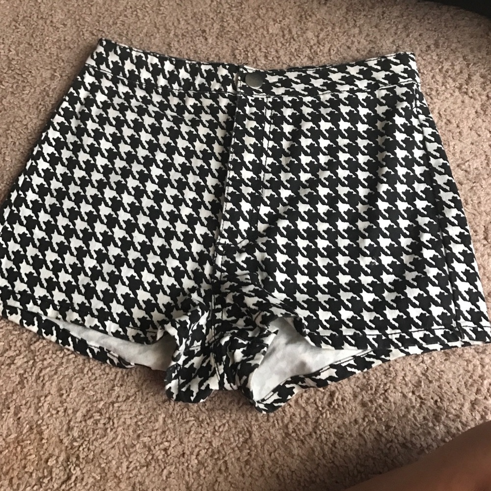 Black and white shorts