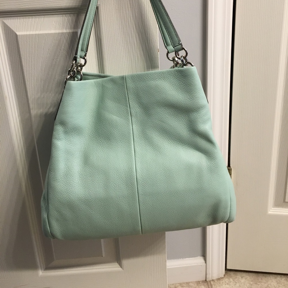 Mint colored Coach bag
