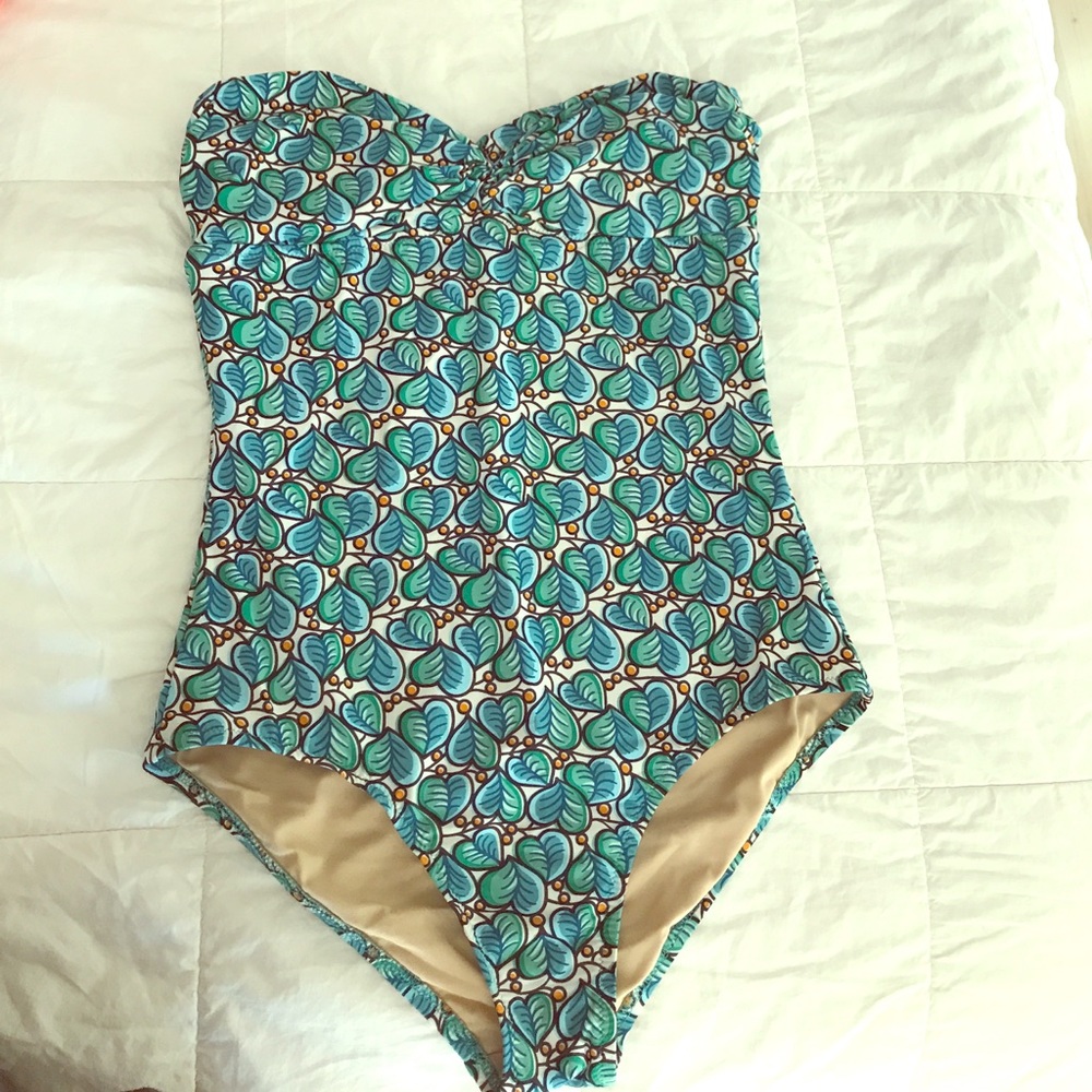 J crew one piece printed swim suit