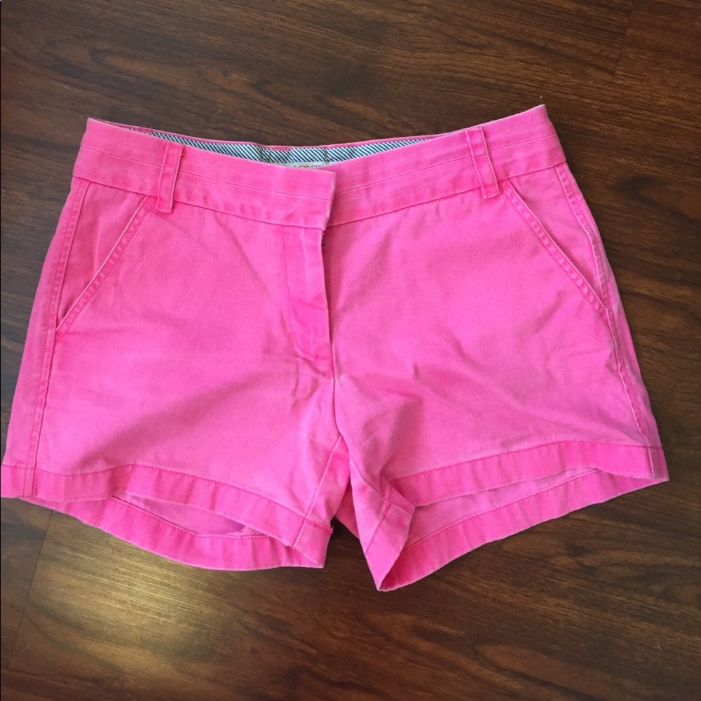 Hot pink J. Crew Chino shorts
