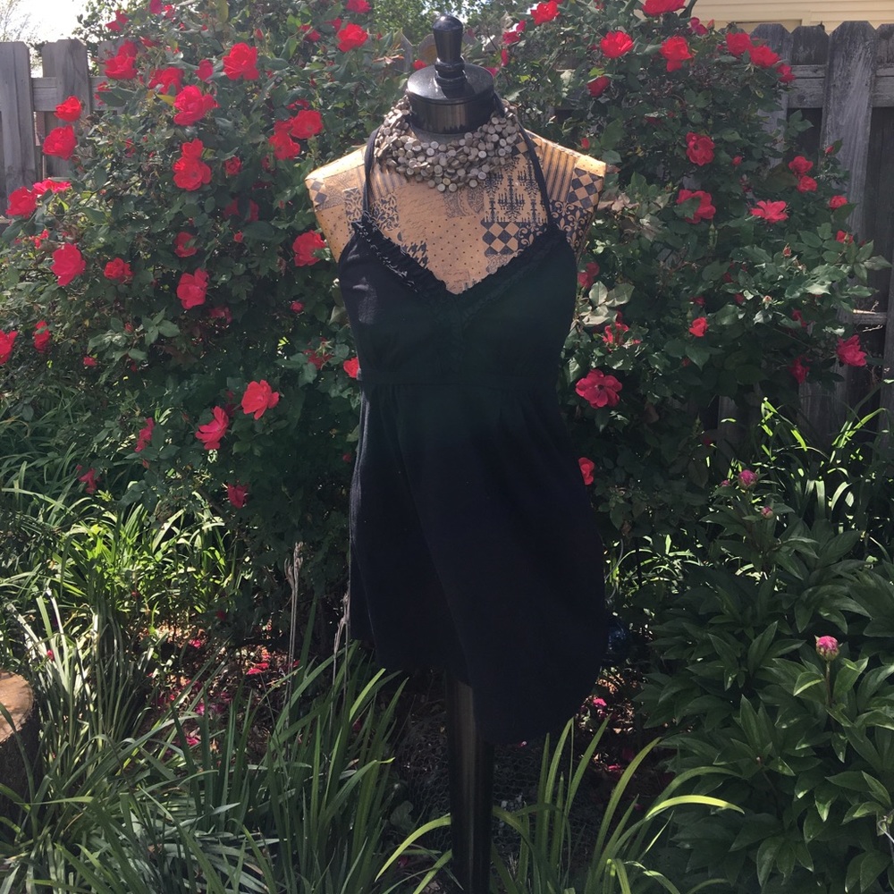 Express Black tie around neck top