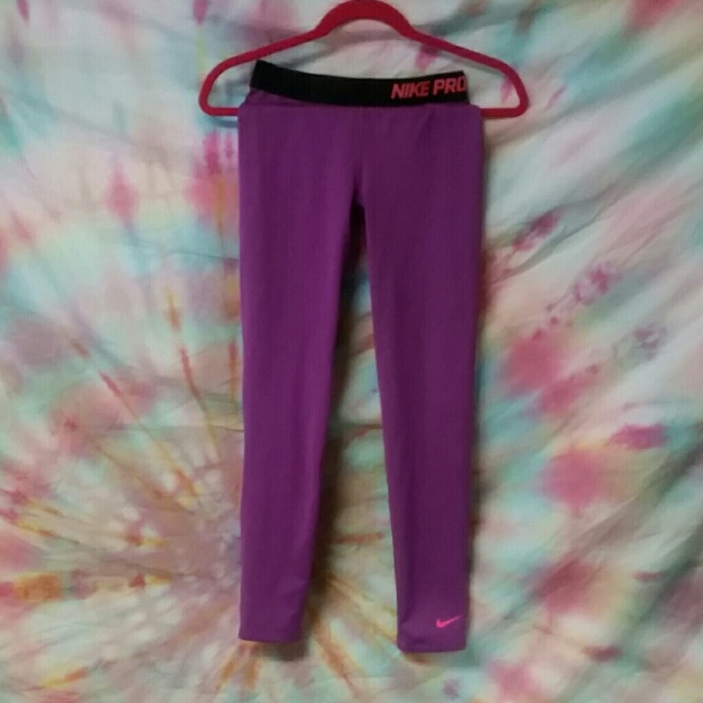 Purple dri fit leggings