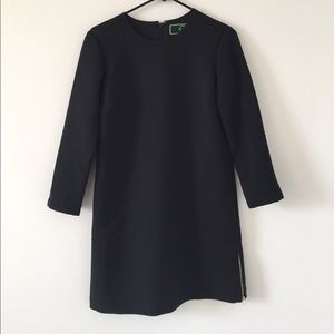 C Wonder Black Shift Dress Three Quarter Sleeve