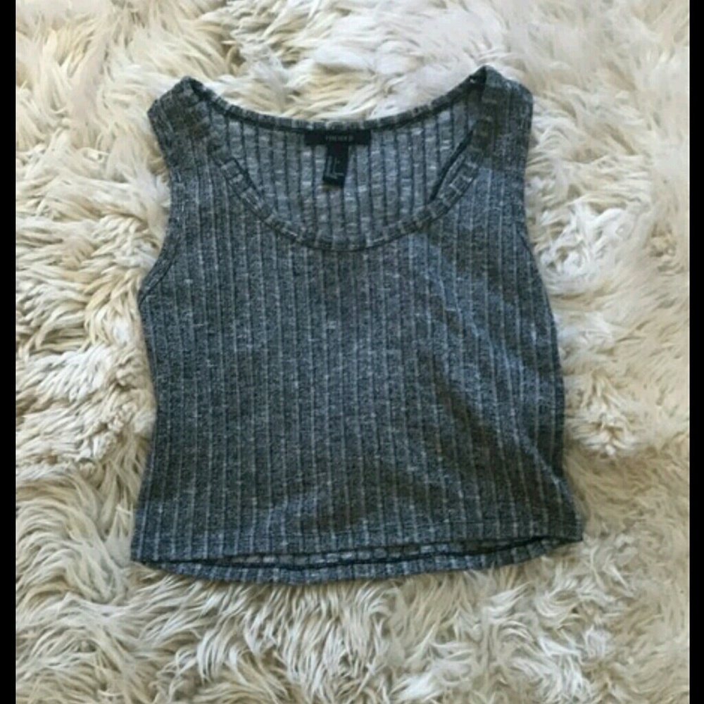 Grey Crop Top