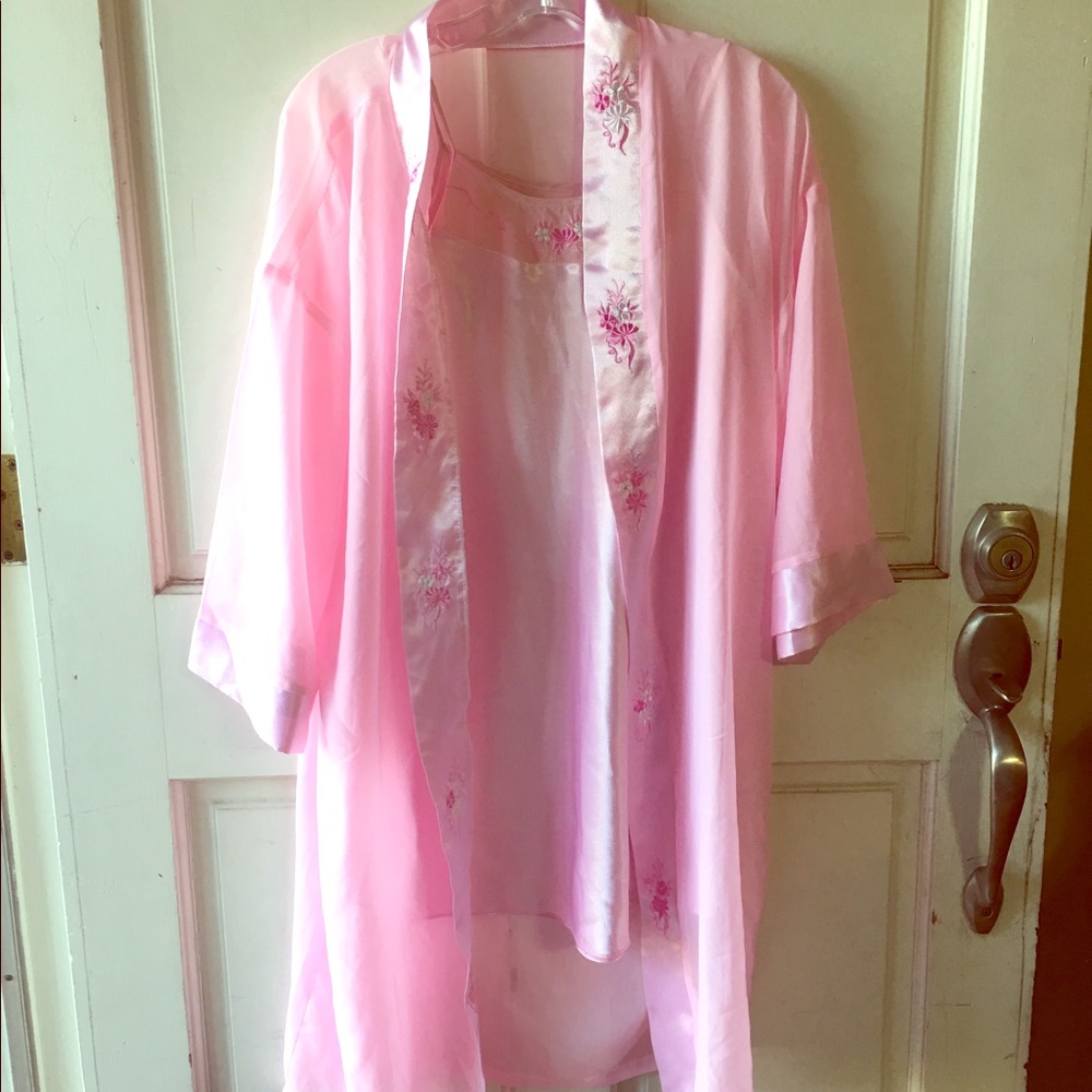 A beautiful elegant silky sleepingwear