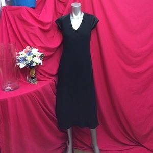 Black Dress with Open Back and Jewel Closure