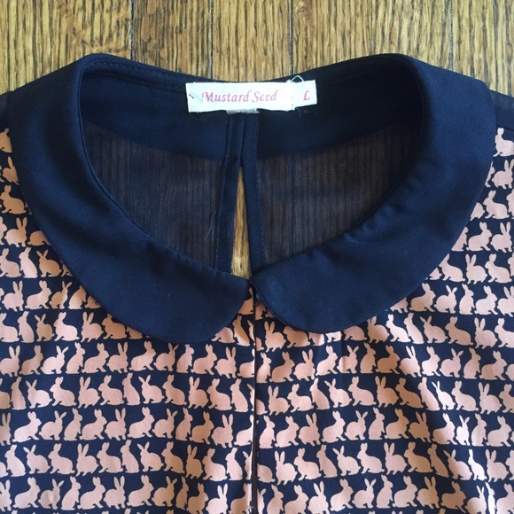 Mustard Seed Tops - Mustard Seed Blouse with Bunny Rabbits