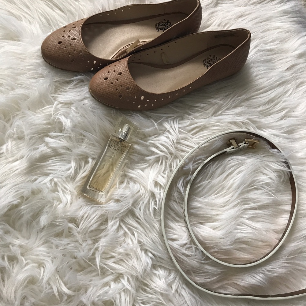 Genuine Leather Michael Kors Belt (White)