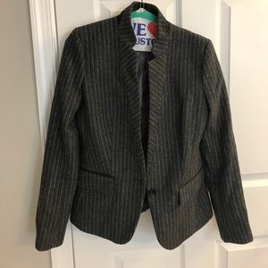 Pinstripe wool blazer