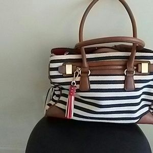 Striped tote bag