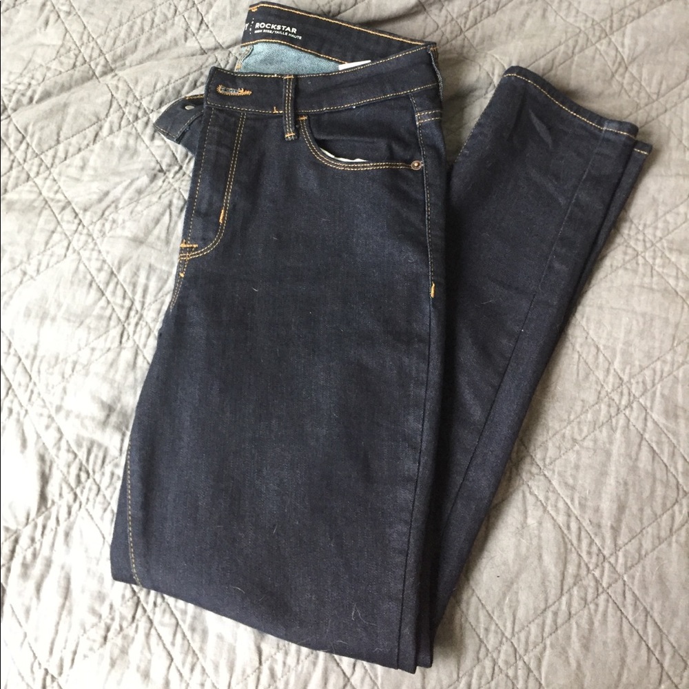 old navy high rise rockstar jeans