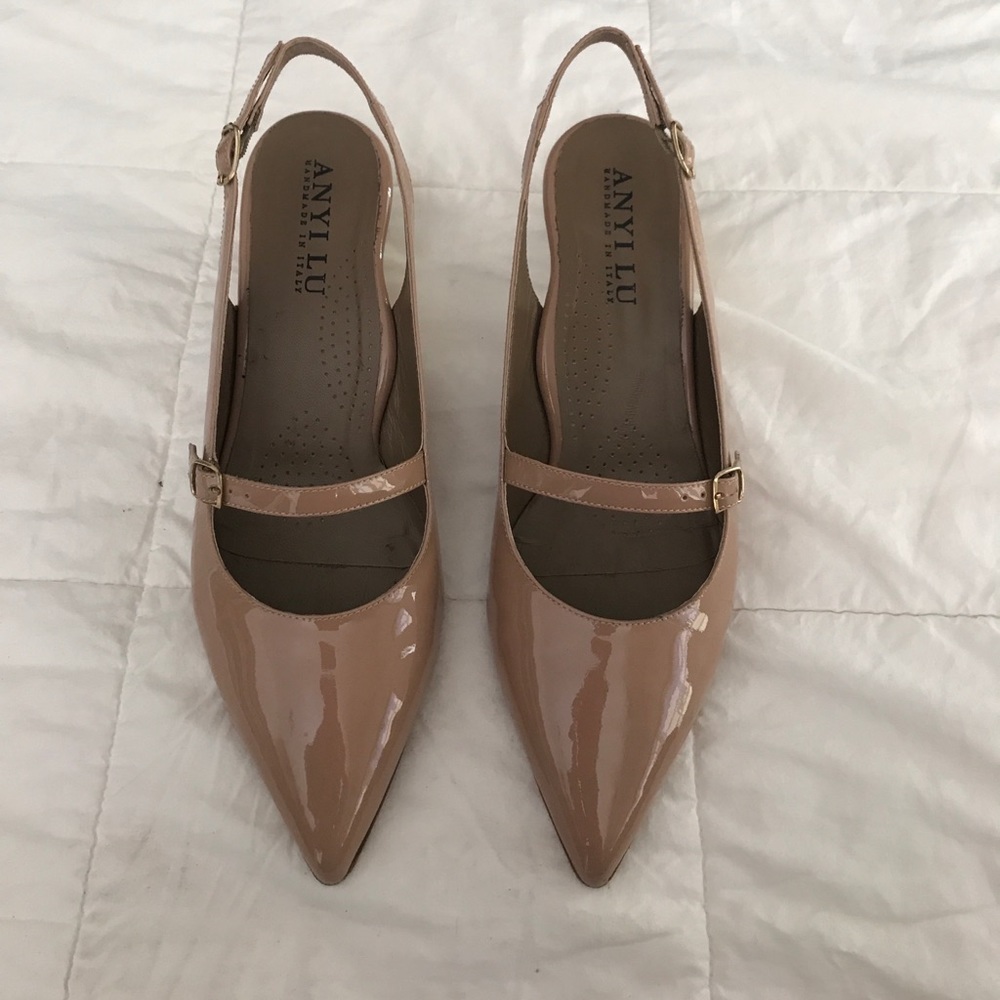 Anyi Lu patent leather pumps.