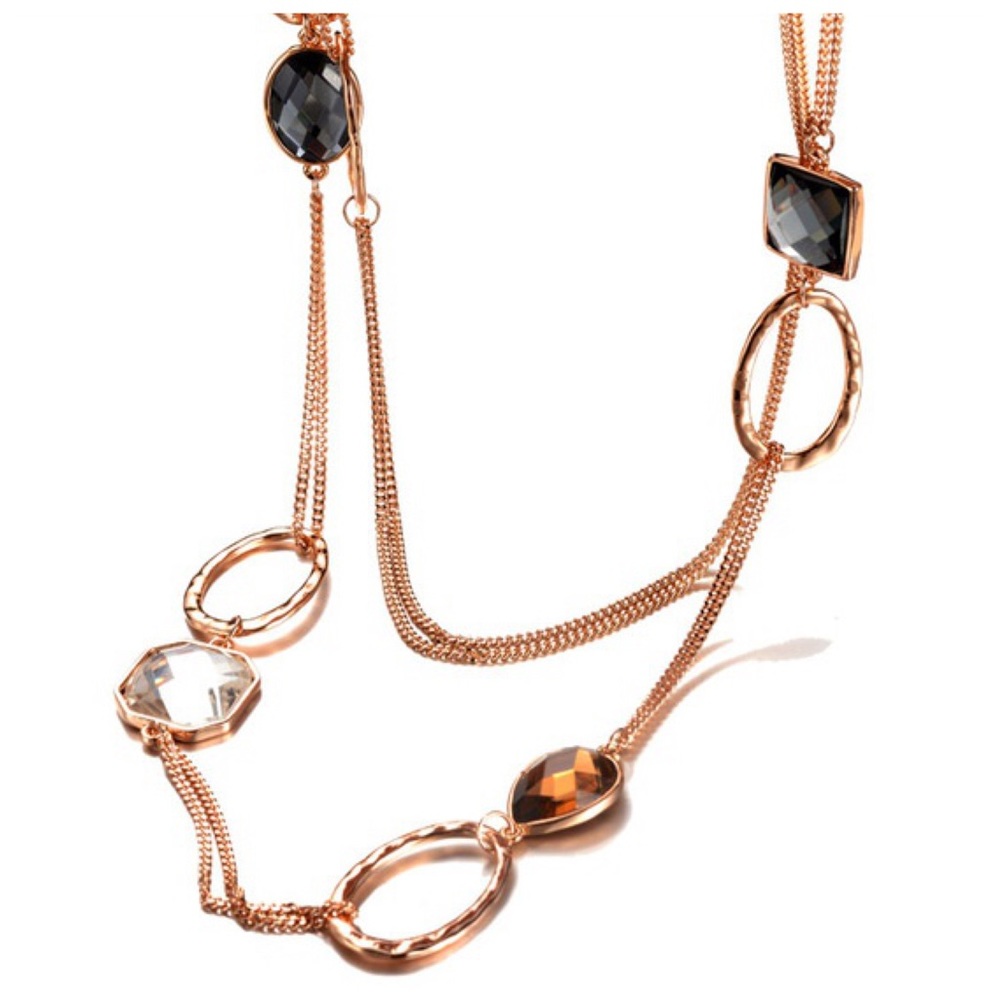 🌺 Austrian Crystals Long Necklace - Picture 2 of 5