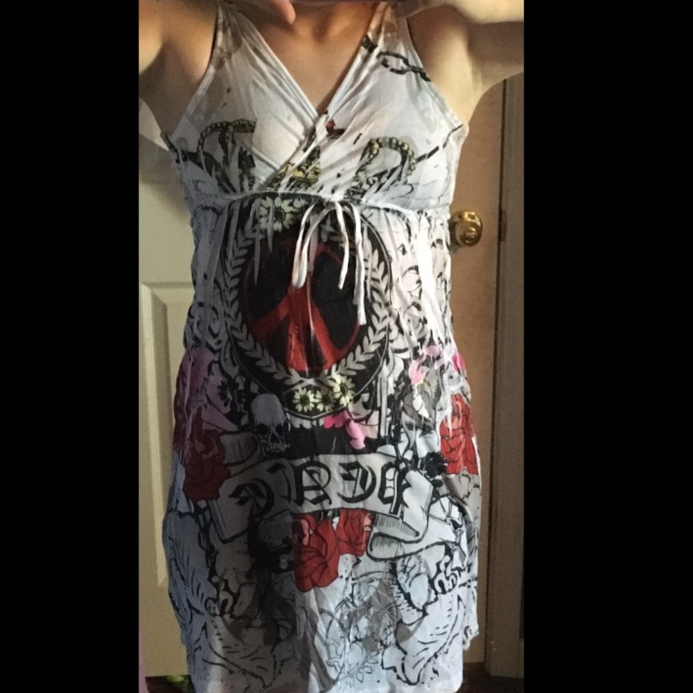 White printed dress