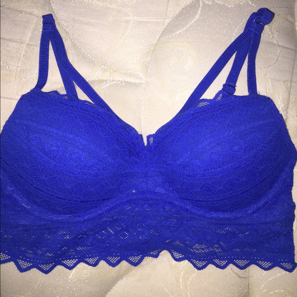 Royal blue lace bralette