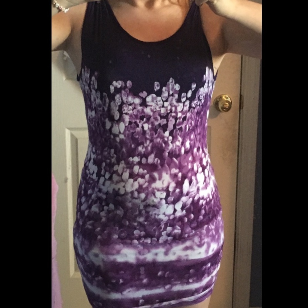 Purple mini dress
