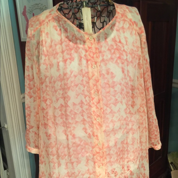 CAbi Tops - CAbi sheer silk blouse Good Used Condition