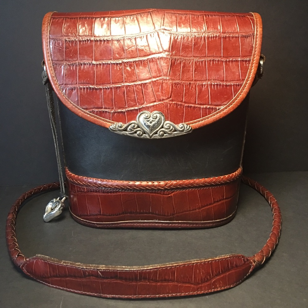 Brighton Vintage Crocodile Cross Body Handbag