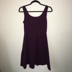 Plum Fit and Flare Dress